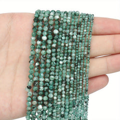 Faceted Stone Beads 2-4mm Malachite Turquoise Jade Agate Lapis Spacer