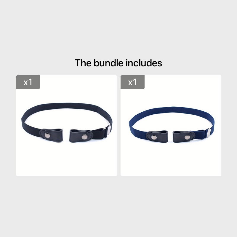 Men's No Buckle Elastic Waist Belt Casual Adjustable Elastic Buckle Belt