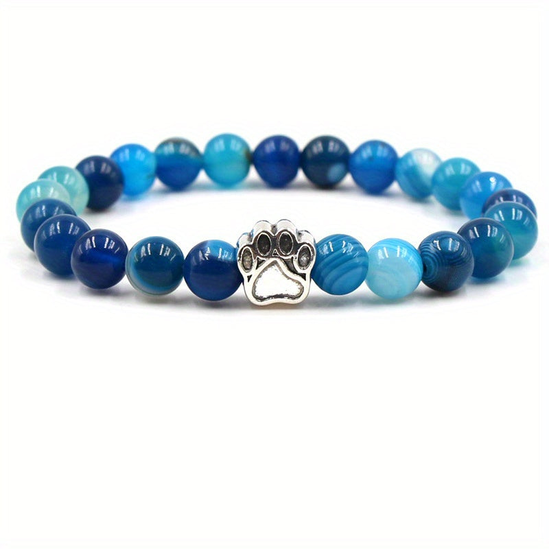 Natural Agate Bracelet Hand woven Rope Tourmaline Lapis Lazuli Turquoise Amber