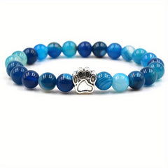 Natural Agate Bracelet Hand woven Rope Tourmaline Lapis Lazuli Turquoise Amber