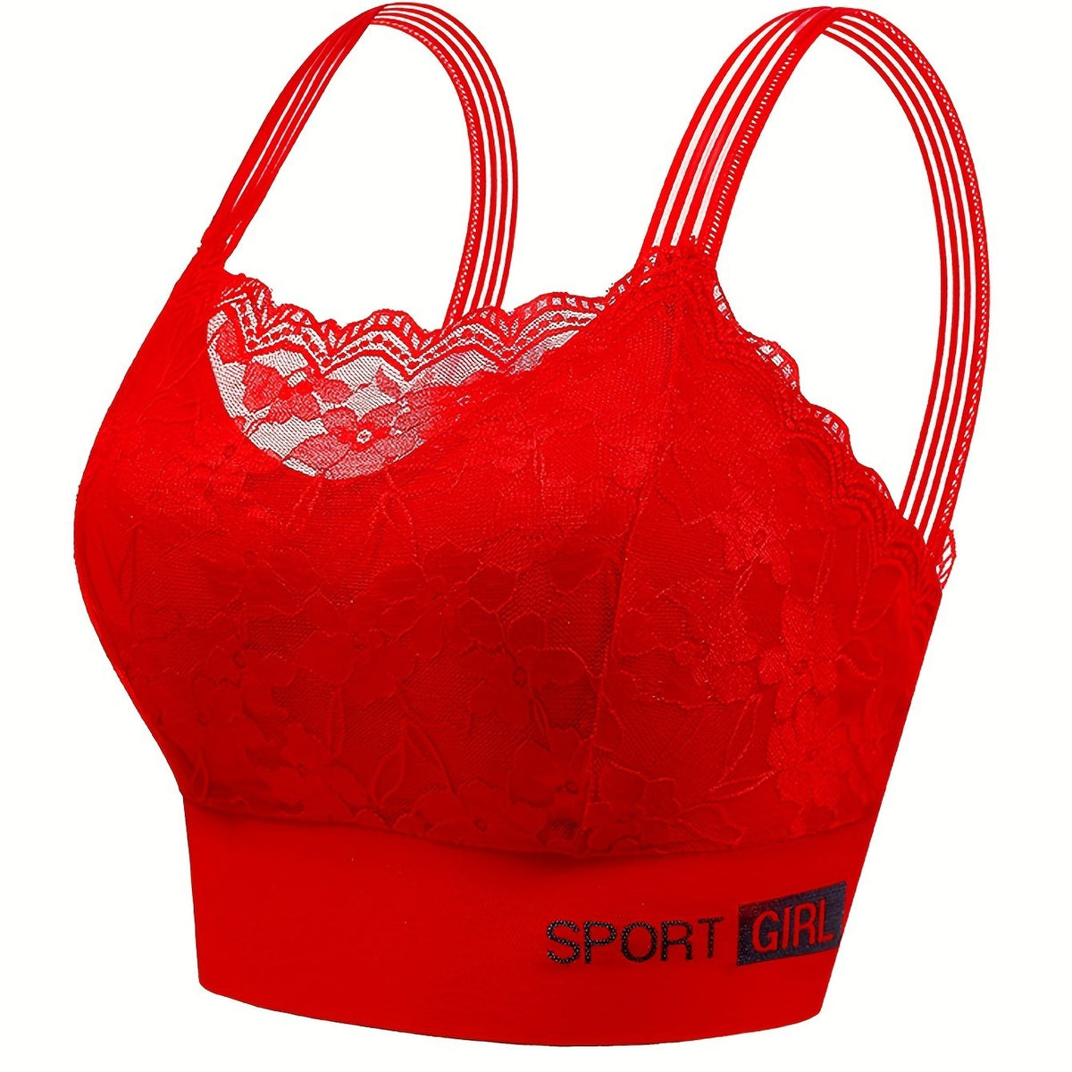 Lace Wireless Bra Scalloped Trim Underwear