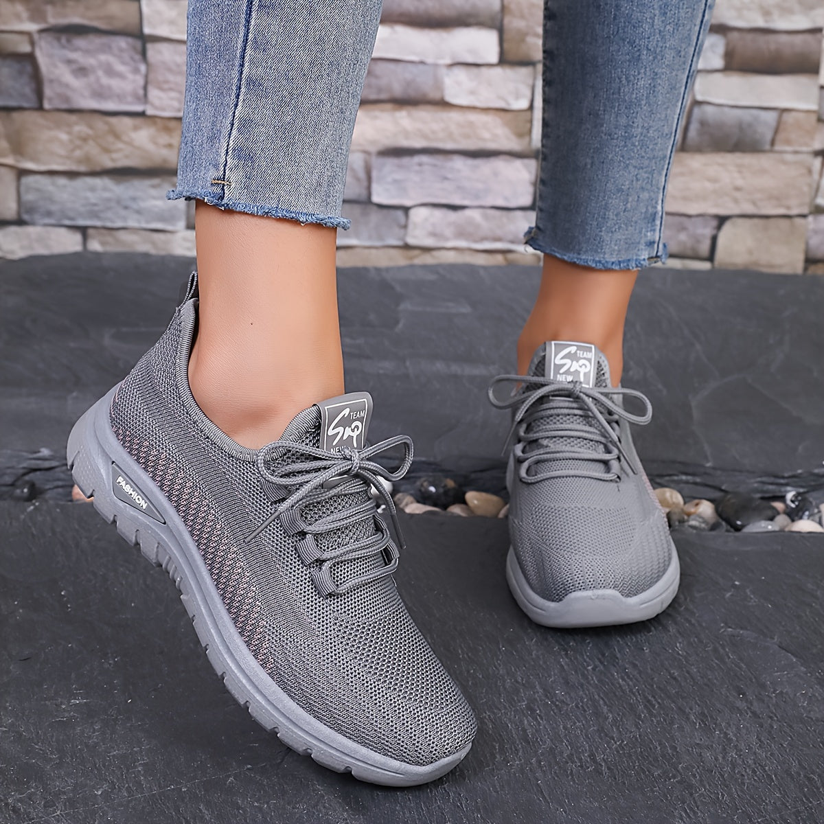 Breathable Mesh Running Shoes Lightweight Non Slip Sneakers