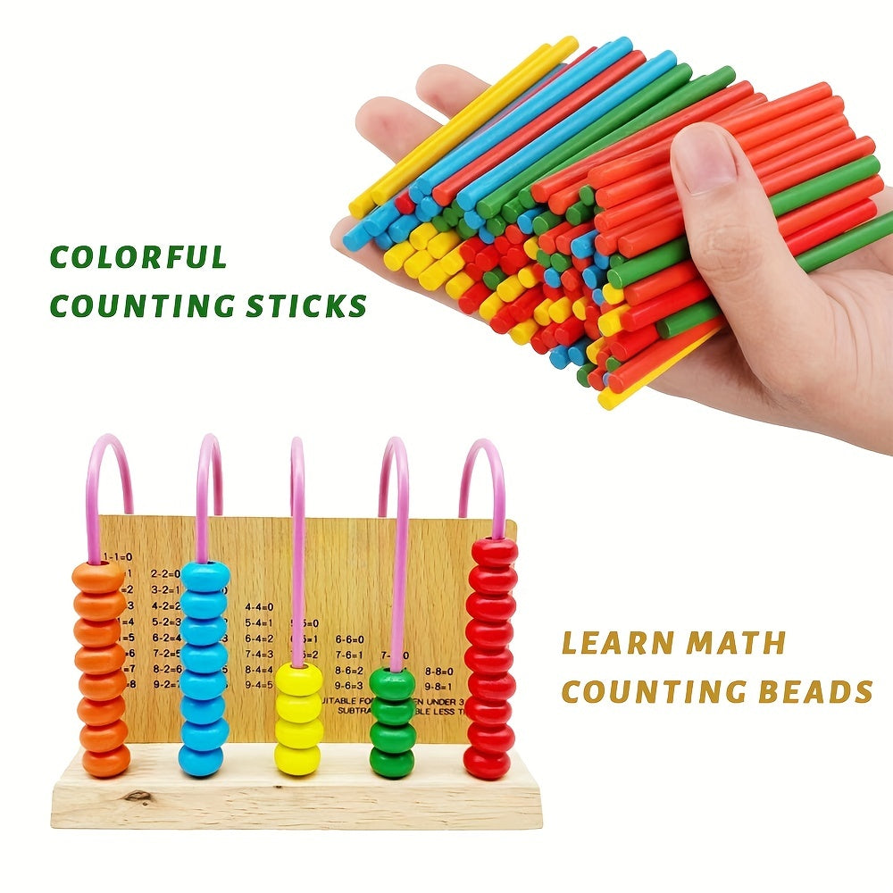 Montessori Math Toys Counting Rods for Babies & Kids Wooden Learning Toys