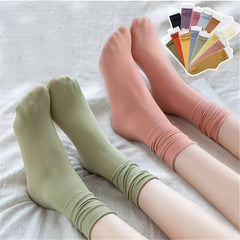 Summer Thin Casual Pile Socks for Women