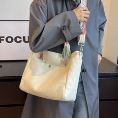 Vintage Canvas Crossbody Bag Retro Large Capacity Tote Women's Handbag