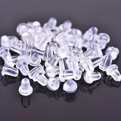 100pcs Silicone Earring Back Stoppers for Stud Earrings DIY Accessories