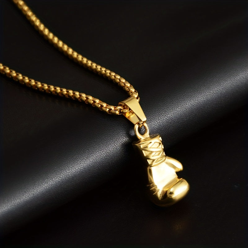 Hip Hop Boxing Gloves Charm Golden Silver Plated Vintage Victory Pendant