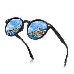Men's Polarized Sunglasses Round Frame Driver Fishing Glasses UV400