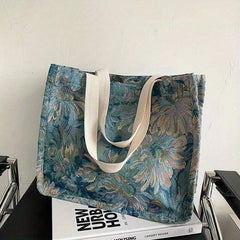Vintage Flower Tote Bag Women's Handbag