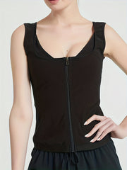 Zipper Shaping Tank Top Waist Trainer Tummy Control Slimmer Women's Underwear
