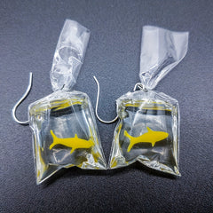 Y2K Goldfish Water Bag Shape Dangle Earrings
