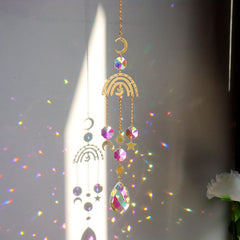 Crystal Sun Catcher Moon Star Garden Party Decor