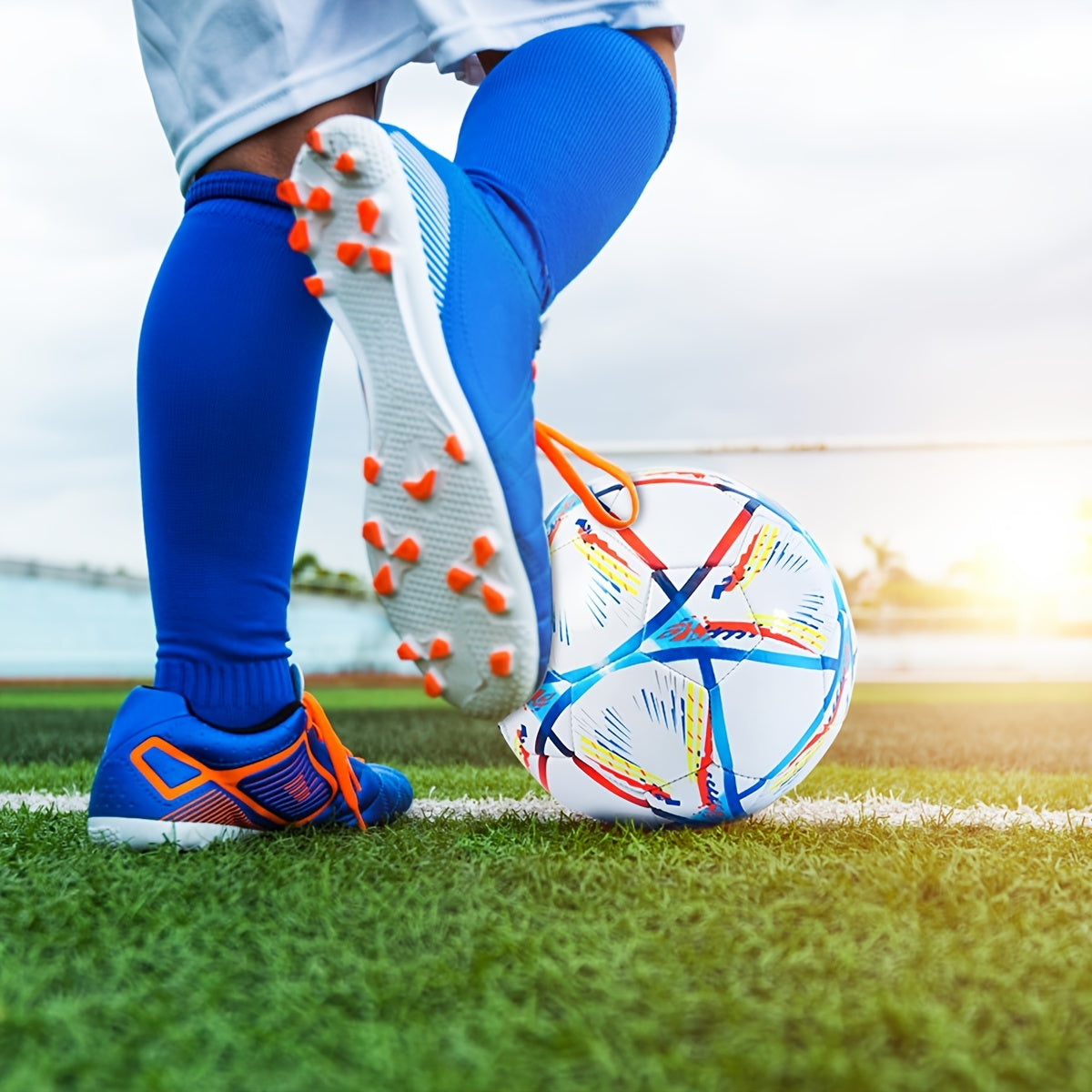 Size 5 Soccer Ball Inflator for Outdoor Training & Sports
