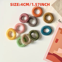 Matte Hair Elastics No Crease Spiral Hair Ties