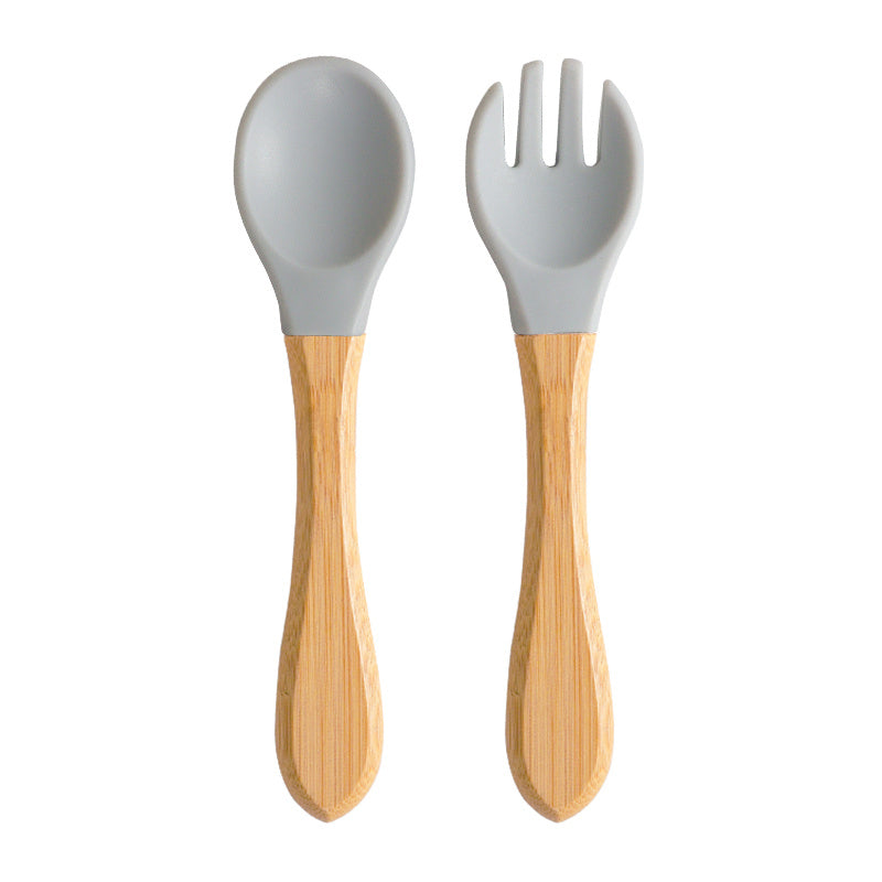 Soft Silicone Baby Fork Spoon for Little Ones