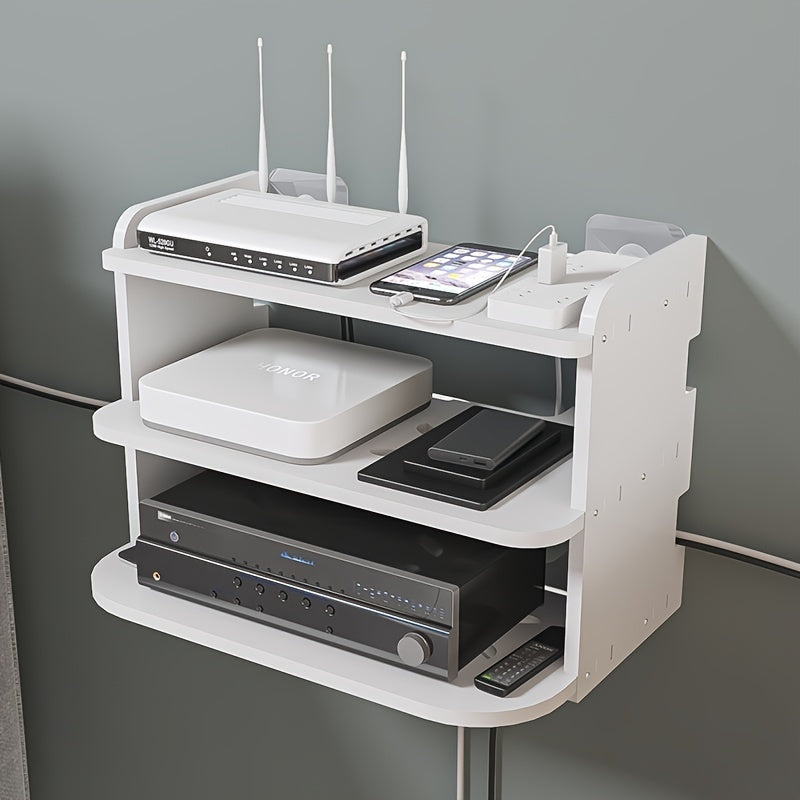 1pc Wall Mount Storage Shelf Stand Rack Holder