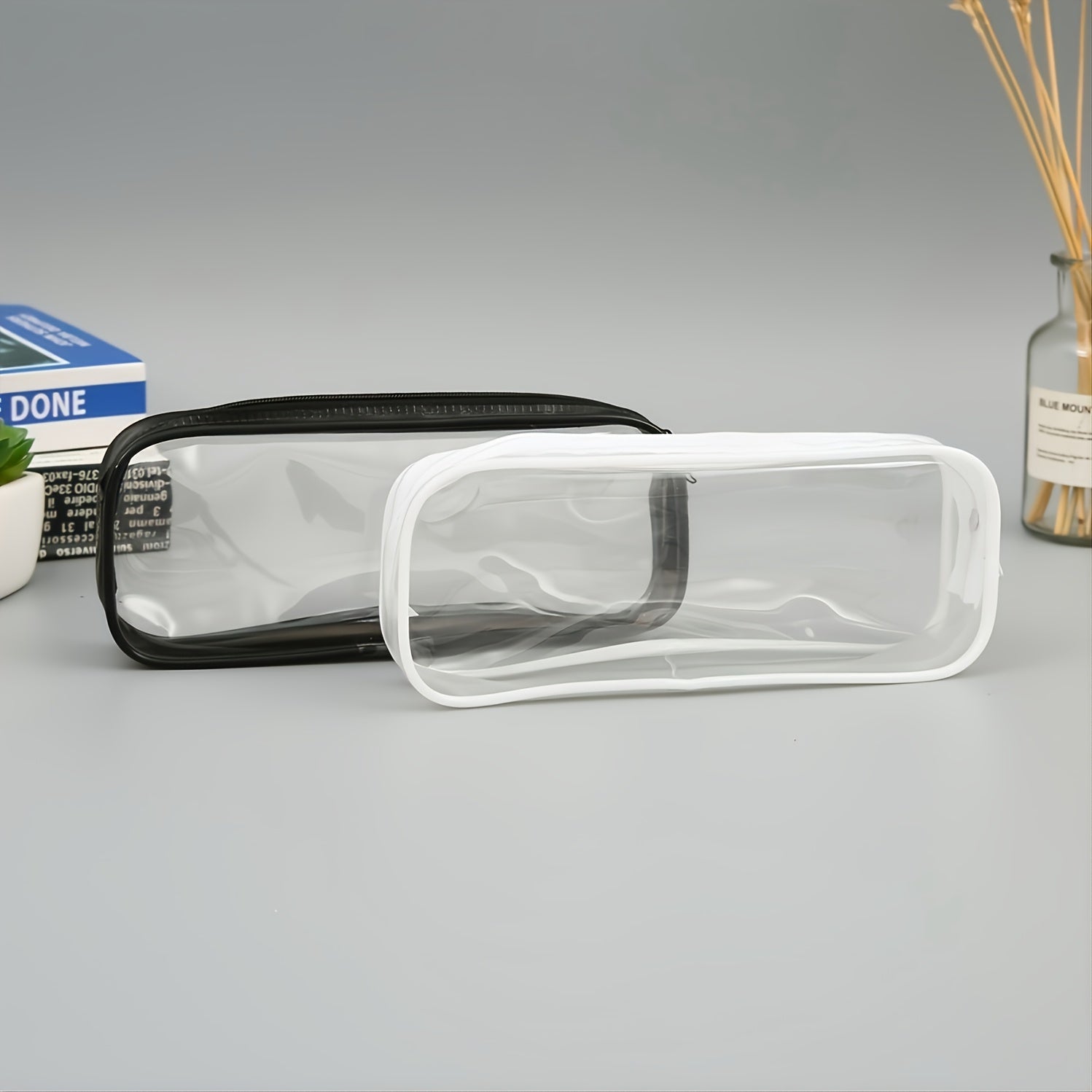 Clear PVC Zipper Pencil Bag for Toiletries & Makeup