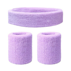 2pcs Sweat Absorbing Wrist & Head Bands for Outdoor Sports
