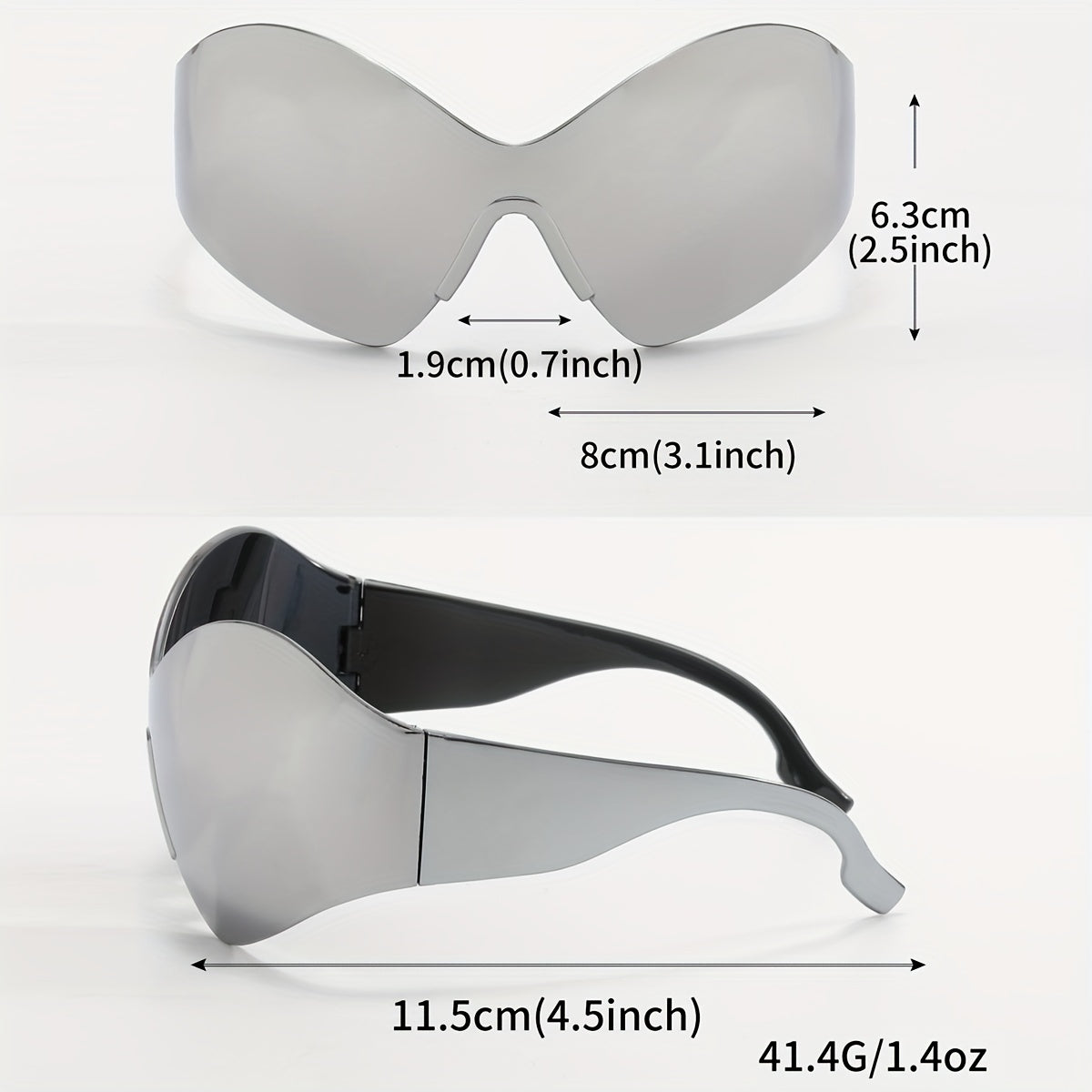 Men's Large Frame Cyberpunk Sunglasses Hot Girl Party Glasses