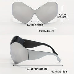 Men's Large Frame Cyberpunk Sunglasses Hot Girl Party Glasses
