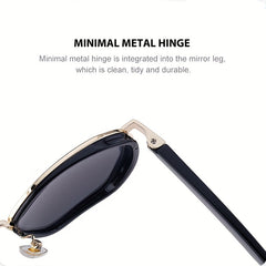 Men's Retro Polarized Sunglasses Oval Frame UV Resistant HD Colorful