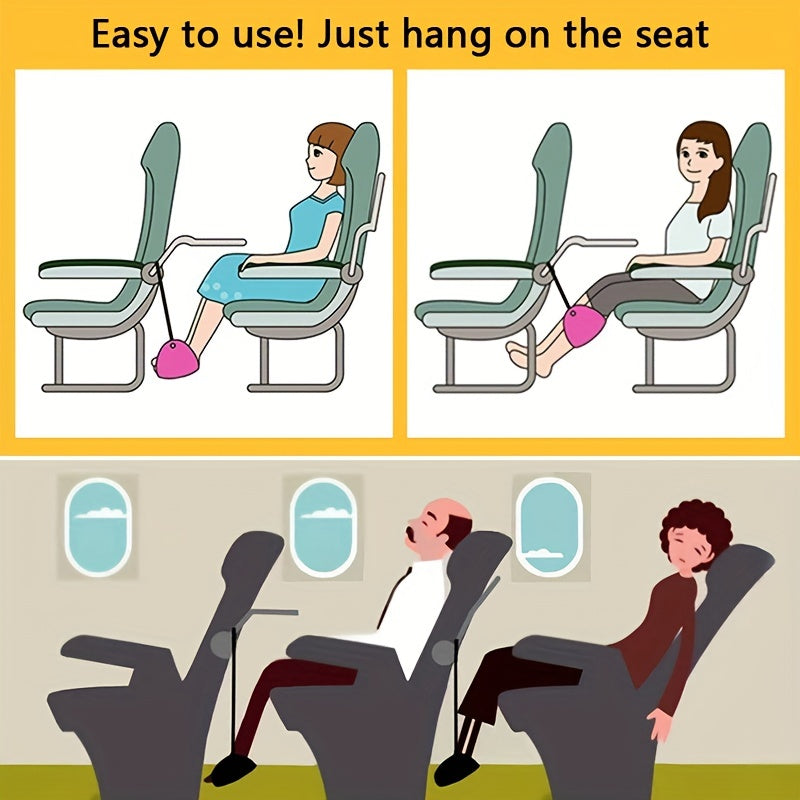 Portable Foot Rest for Travel Adjustable Foot Pad for Flights Trains Cars