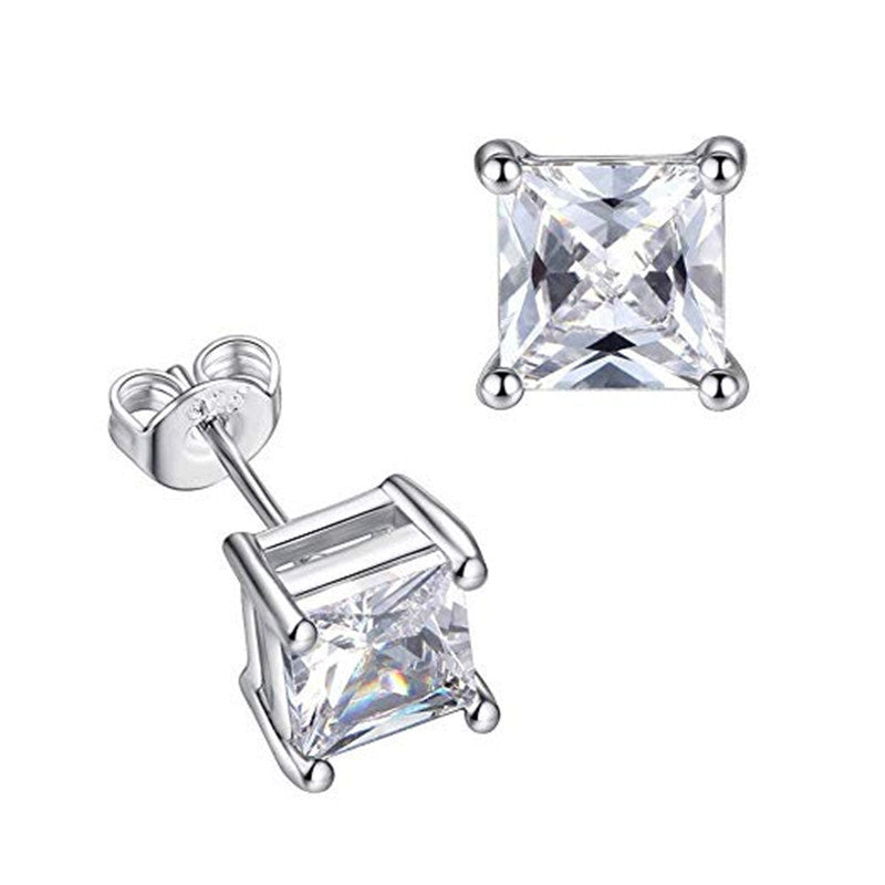 Square Golden Men's Earrings