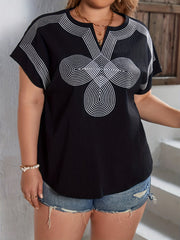  Geometric Print Short Sleeve Tee