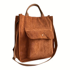 Corduroy Shoulder Bag Women's Large Capacity