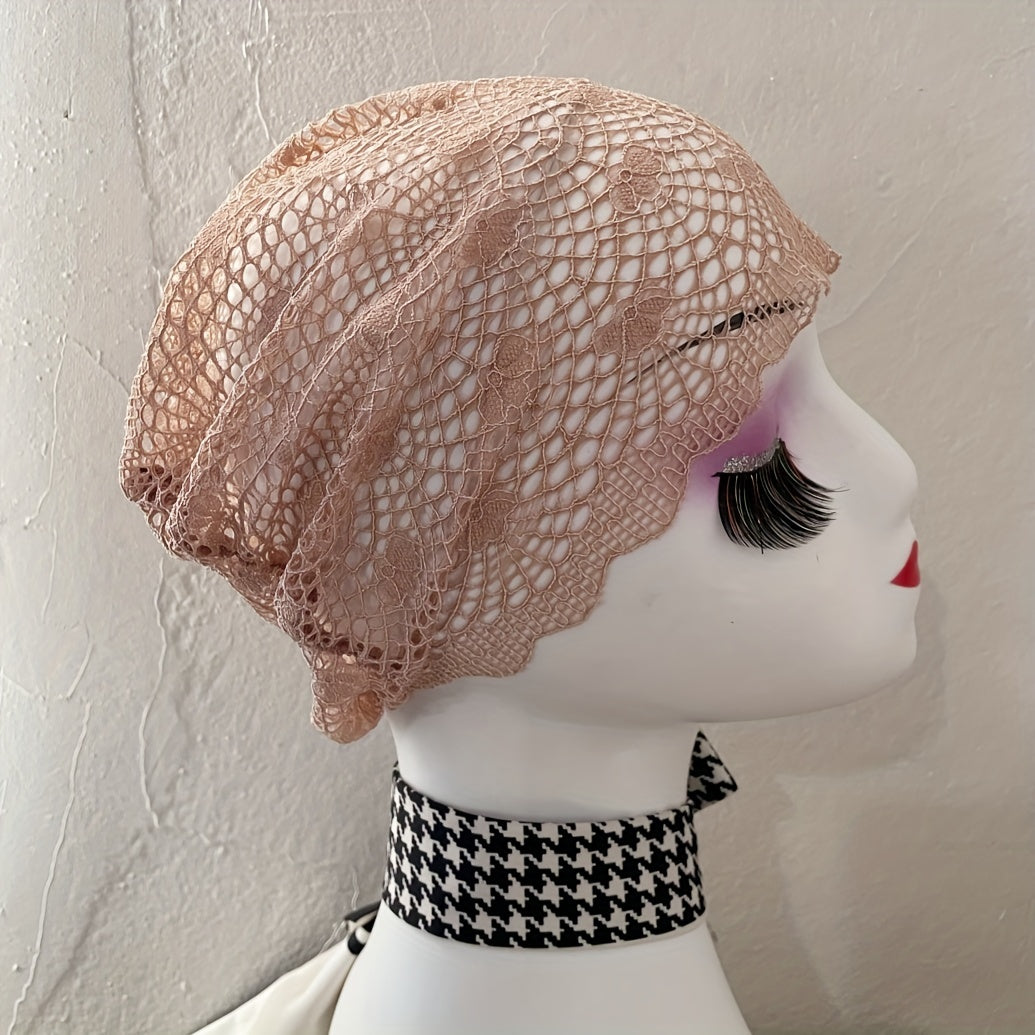 Hollow Out Lace Beanie Turban Cap Head Wrap Chemo Hats