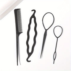 Hair Styling Set Comb Loop Braid Accessories Ponytail Maker Hairpin DIY Tools