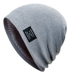 Plus Velvet Knitted Beanie Winter Outdoor Windproof Hat