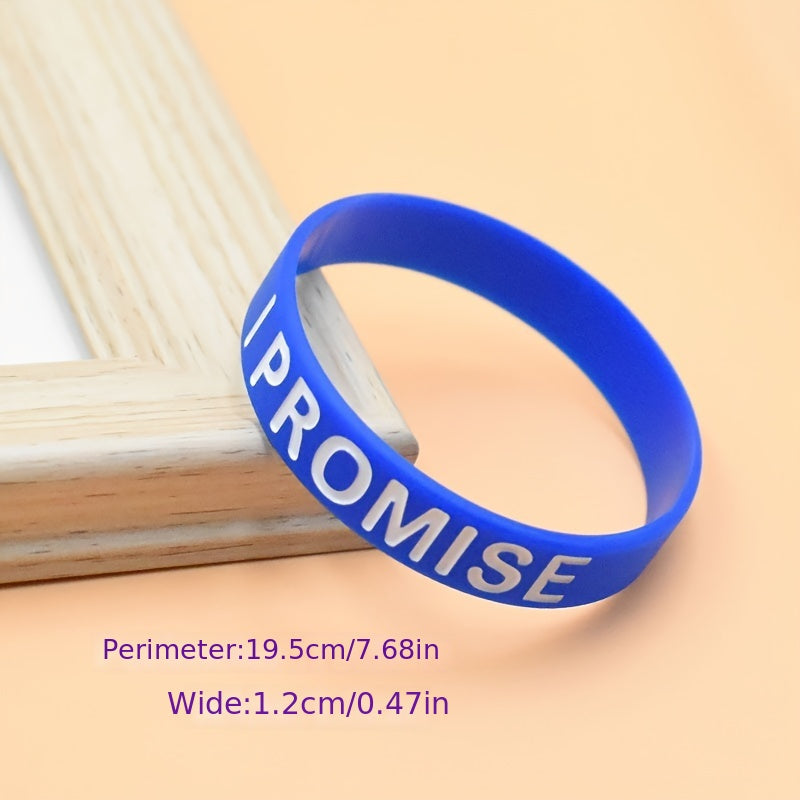 Letter Graphic Silicone Bracelets for Basketball Fans