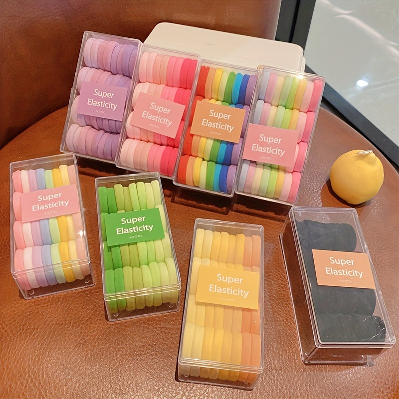 32pcs Colorful Girl's Hair Ring for Ponytail Hair Accessories