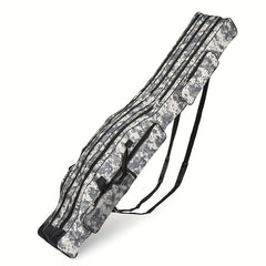 Portable Fishing Rod Case Triple Folding Waterproof Camouflage Travel Carry Bag