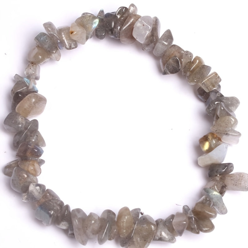 Natural Stone Bracelet Crystal Healing Chip Chain Bracelets Gemstone Polished