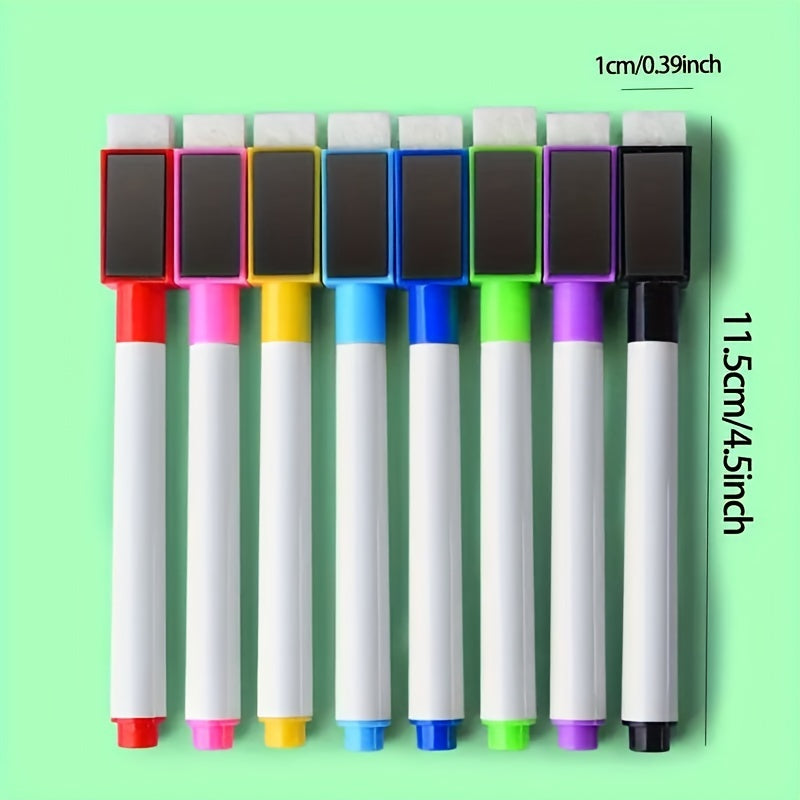 8 Colors Magnetic Dry Erase Markers for Whiteboard, Calendar - Office Supplies