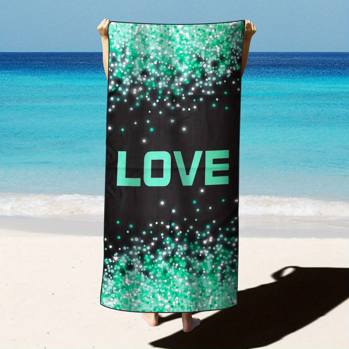 Quick Drying Letter Printed Beach Towel Soft Blanket