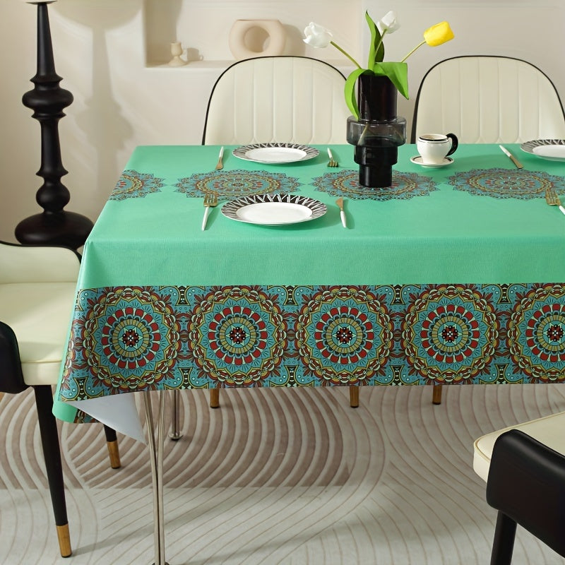 Waterproof Nordic Style Tablecloth PVC Rectangular Dining Table Cover
