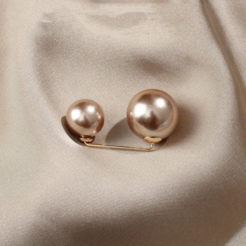 Women's Faux Pearl Brooch Pin for Coat Suit Buckle Pin