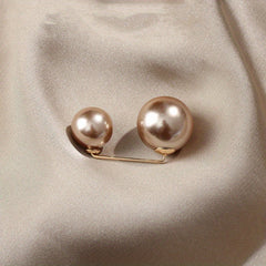Women's Faux Pearl Brooch Pin for Coat Suit Buckle Pin
