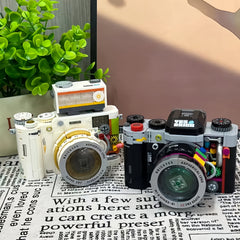 Vintage Camera Building Blocks & Retro Photography Set