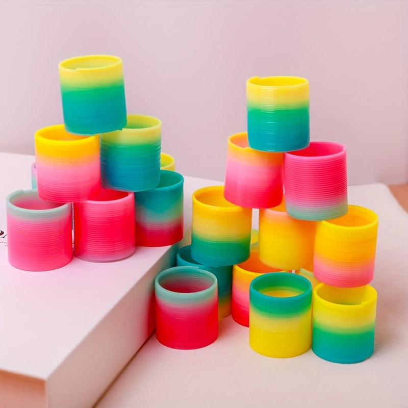 12pcs Mini Rainbow Circle Toy 3 1 25'' Diameter Stacking Circles