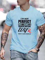Men's Graphic Crew Neck T shirt, Casual Comfy Tee, Summer Men's Clothing