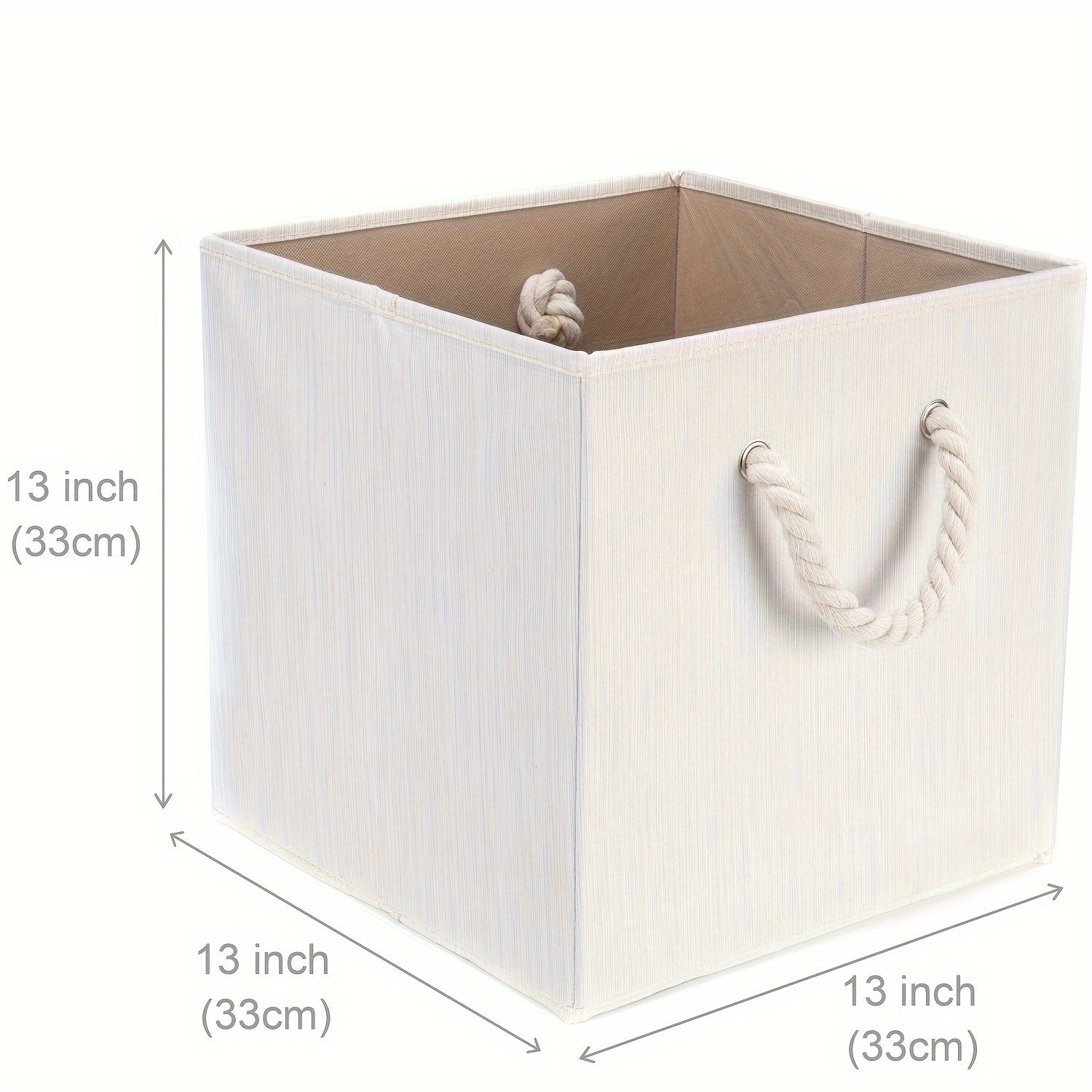 Storage Box w/ Rope Handle Clothes Basket Bedroom Dorm Organization