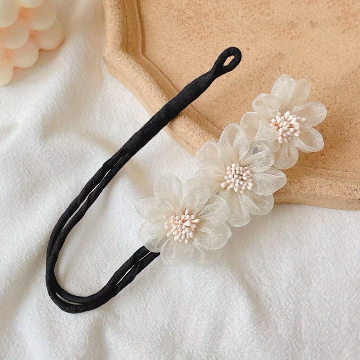 Flower Hair Tie Hair Styler Bun Maker Ponytail Holder Hair Accessories