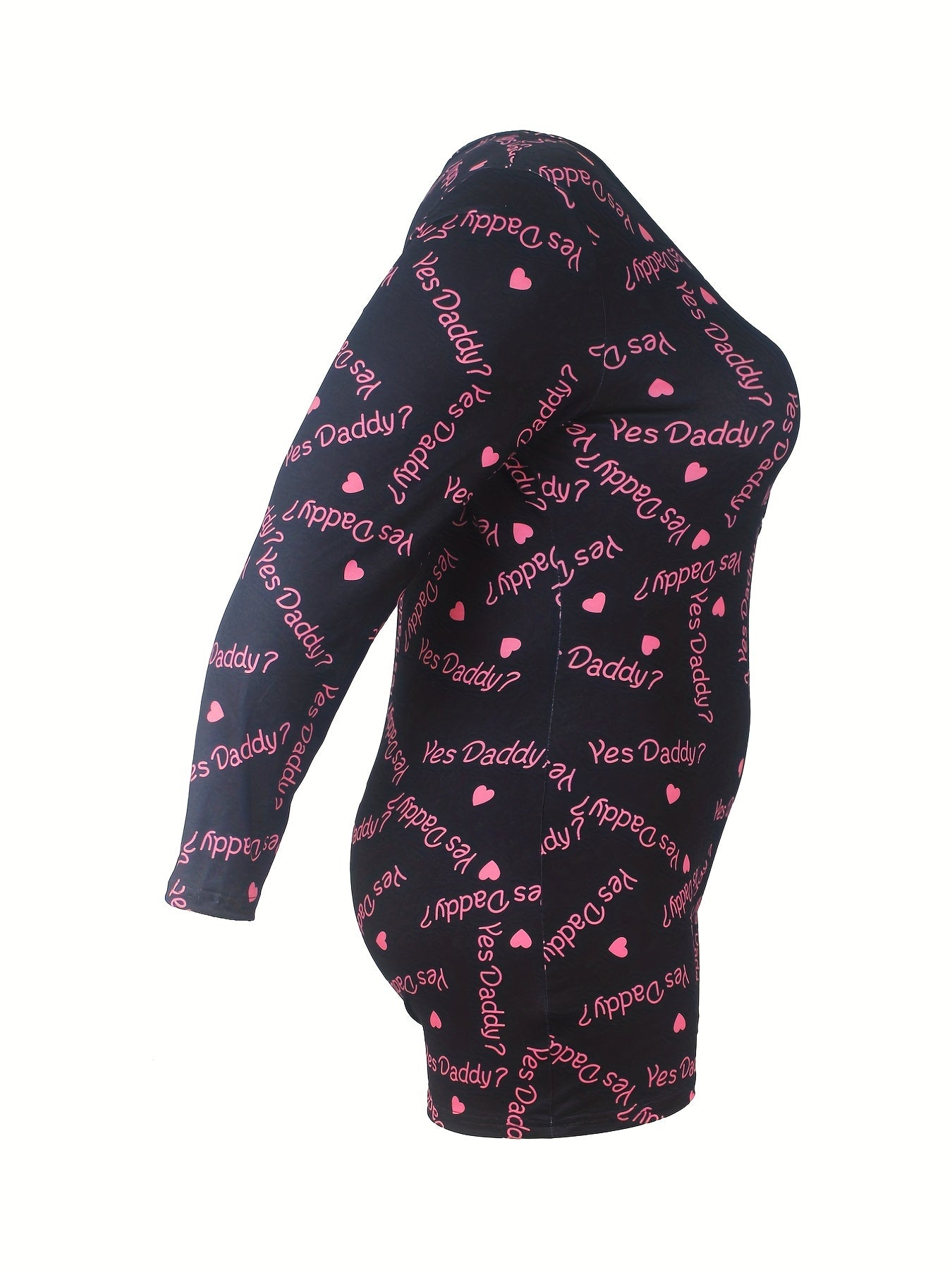  Loungewear Romper Women's Heart Print Long Sleeve