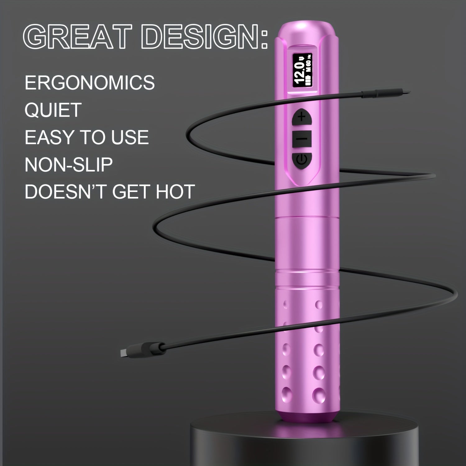 Pink Microblading Tattoo Pen Machine Eyebrow Semi Permanent Makeup Pen
