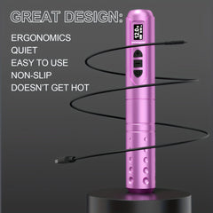 Pink Microblading Tattoo Pen Machine Eyebrow Semi Permanent Makeup Pen
