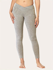 Women's Cross Waistband Yoga Leggings Butt Lifting Fitness Pants